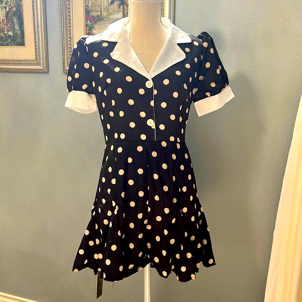Retro Stage 1950s polka dot romper